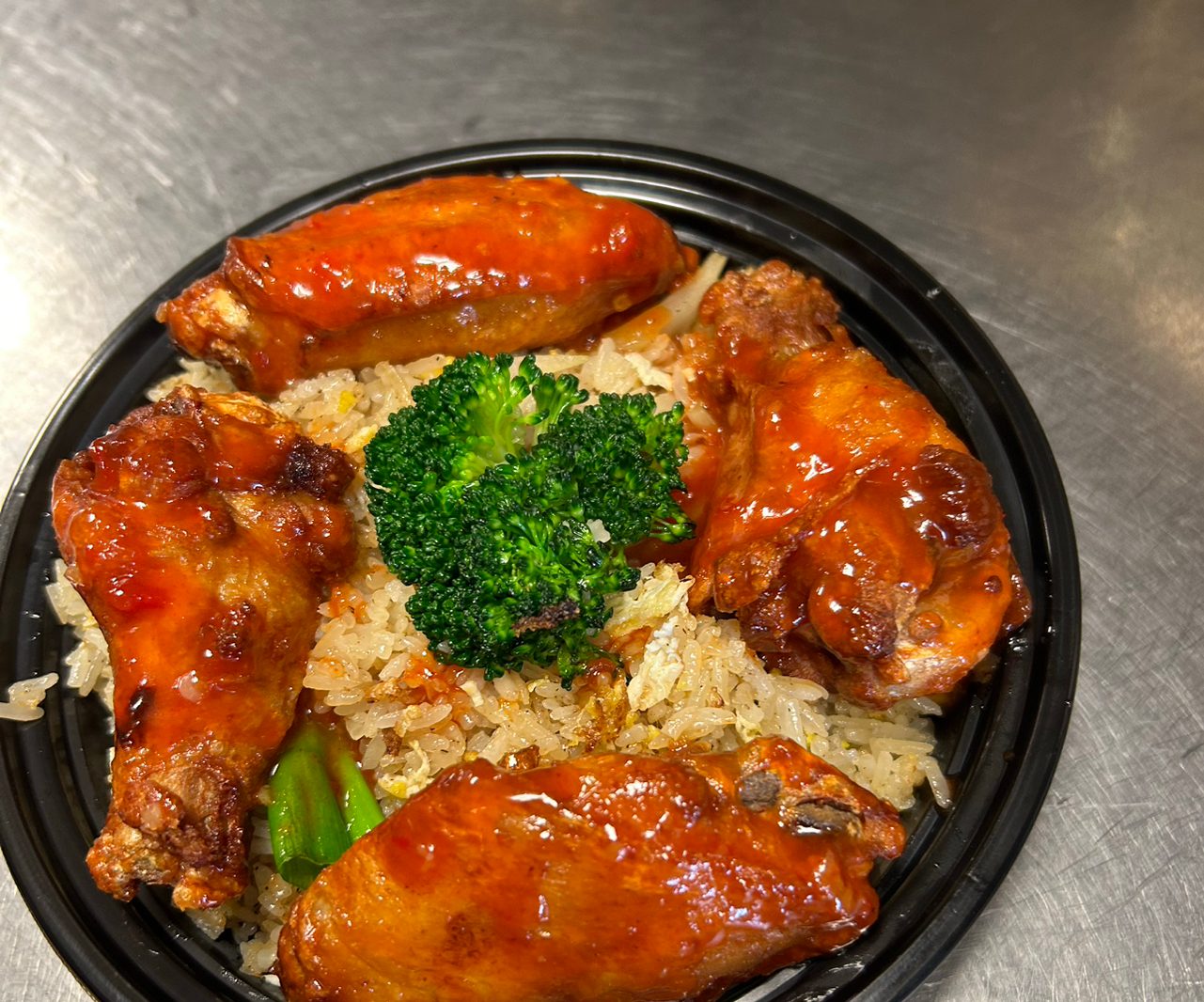 Chicken Wings Fried Rice.