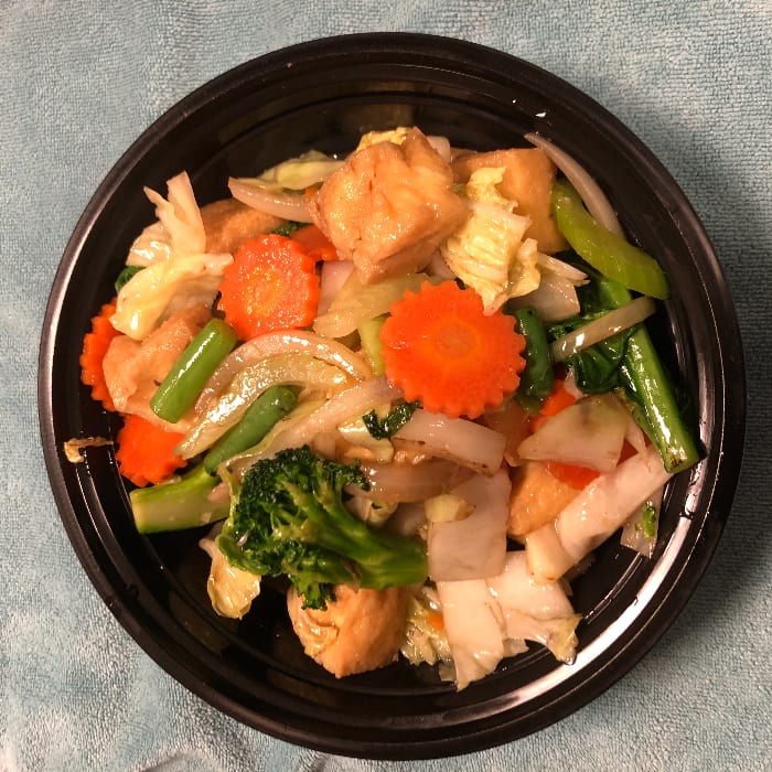 Mixed Vegetable Tofu Dish.