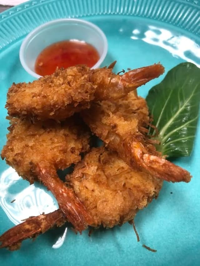 Coconut Jumbo Shrimp N French Fries.
